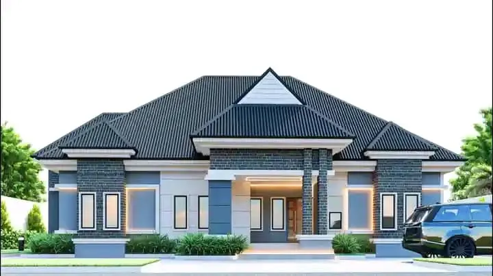 Client-supplied exterior architectural rendering of a residence.
