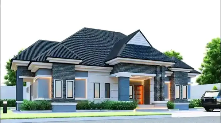 Client-supplied exterior architectural rendering of a residence.